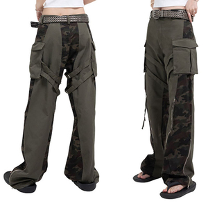 Logo personnalisé de qualité supérieure pour homme, imprimé pour tenue masculine, pantalon Cargo uni et coloré - Product Image 4