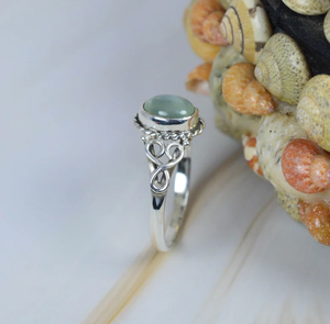 Anillo de diseñador Unisex de Plata de Ley 925, piedra preciosa de Prehnita verde Natural, joyería de Navidad hecha a mano, regalo, estilo único, cristianos - Product Image 3