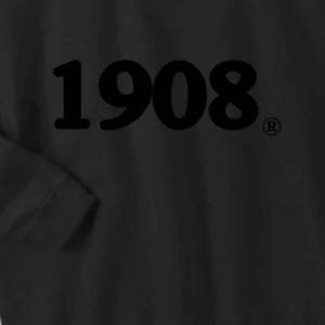 Sweat-shirt de sororité noir 1908 avec patch tonal en chenille, pull confortable pour femmes pour la mode universitaire, les vêtements décontractés et le style streetwear - Product Image 5