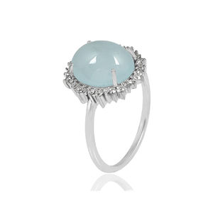 Fabricant de bijoux design de luxe Bague multi en argent sterling 925 avec pierres précieuses aigue-marine - Product Image 2