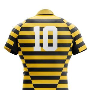 Uniformes de Rugby Profesionales al por Mayor para Hombre, Conjuntos Personalizados con Nombre de Equipo Impreso en Camiseta y Pantalones Cortos, Transferencia Térmica, 100% Poliéster Transpirable - Product Image 4