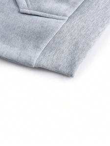 Sudadera con capucha de lana de color sólido con media cremallera personalizada para mujer, sudadera de lana gruesa y cálida para mujer - Product Image 5