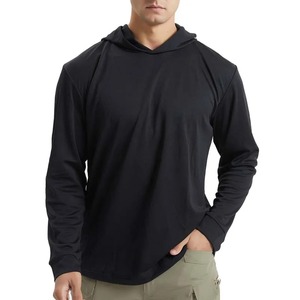 Sudadera con capucha informal de manga larga a prueba de rayos UV para hombre, camiseta transpirable ligera de secado rápido con protección solar Rash Guard - Product Image 1