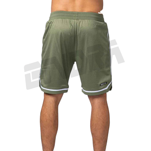 กางเกงขาสั้นเอวยางยืดทรงหลวมสำหรับผู้ชายตัดลายทางเป็นแรงบันดาลใจจากสไตล์สปอร์ตวินเทจเหมาะสำหรับเสื้อผ้าแนวสตรีทฮิปฮอปและลำลอง - Product Image 4