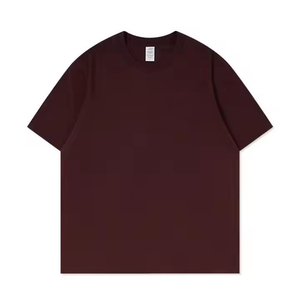 Camiseta personalizada para hombre de alta calidad, 250g, algodón puro, cuello redondo, manga corta, Color sólido, estampado, nuevo estilo, camiseta de manga corta - Product Image 6