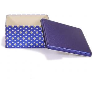 Azul-Durable 198x198x100mm Caja de almacenamiento cuadrada de metal Capacidad de 3.7L con cestas de metal duraderas - Product Image 4