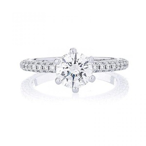 Anillo de compromiso de diamante cultivado en laboratorio, oro y plata exclusivo de 10 quilates, corte redondo de 1 quilate VVS2 E Color IGI, proveedor ético certificado - Product Image 3