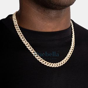 Nueva llegada Iced Out 8,5mm Moissanite Miami Cadena de eslabones cubanos Oro blanco VVS Collar Pass Diamond Tester para hombres - Product Image 4