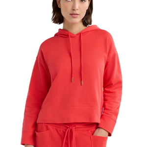 Sudadera con Capucha para Mujer, Informal, de Invierno, 100% Algodón, Tejida, 300g, Antiencogimiento, de Alta Calidad, con Logotipo Frontal y Bolsillo Lateral, Precio Económico - Product Image 1