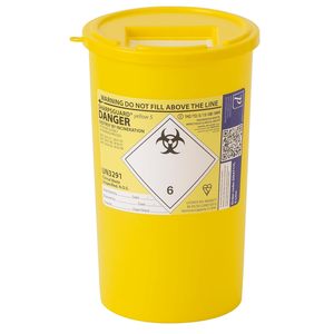 Sharpsguard 5L Yellow <b>Sharps</b> <b>Bin</b> for Waste Management - Product Image 1