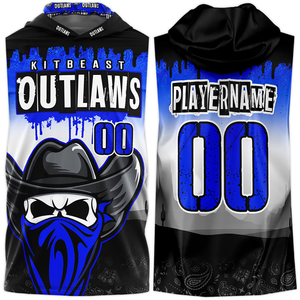 Customizable Men's 7V7 Football Sleeveless <b>Hoodie</b> Breathable Plus Size Team Uniform with Printed Technics for Summer Sports - Product Image 1