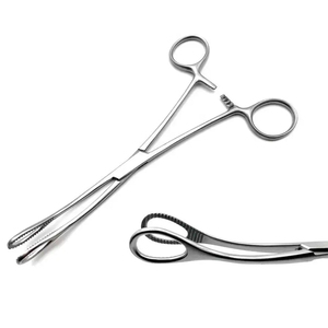 Rampley คีมจับฟองน้ำแบบใช้แล้วทิ้ง18ซม. คีมสเตนเลสและพลาสติกสำหรับใช้ทางการแพทย์คีมหนีบ - Product Image 5