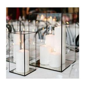 Centro de mesa de color dorado y Negro La mejor calidad Tamaño personalizado Centro de mesa decorativo de boda de metal a granel - Product Image 3