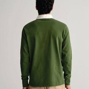 Camiseta Polo de rugby de manga larga para hombre con estilo-alta calidad, suave y perfecta para días relajados y looks deportivos - Product Image 4