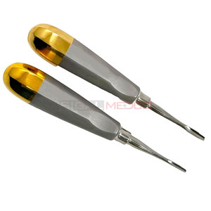 Ensemble de 2 élévateurs à dents supérieurs et inférieurs Proximateur dentaire élévateur droit 3mm et 4mm Instruments médicaux dentaires en acier inoxydable - Product Image 2