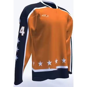 เสื้อเจอร์ซีย์แขนยาวของผู้ชายเสื้อฮ็อกกี้น้ำแข็งนานาชาติออกแบบได้ตามต้องการ - Product Image 3