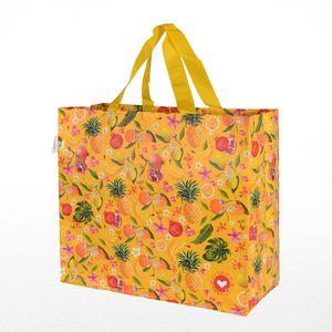 Reusable Shopping <b>Bag</b> Non-woven Polypropylene Lightweight Durable Eco-friendly <b>Floral</b> Printed <b>Tote</b> Large Capacity Foldable - Product Image 2