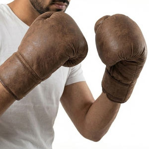 Gants de boxe professionnels en cuir authentiques et neufs avec logo personnalisé, antidérapants, unisexes pour l'entraînement de boxe - Product Image 1