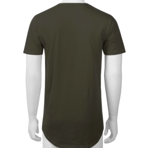 Camiseta informal de mezcla de algodón suave para hombre con dobladillo curvo disponible en varios colores sólidos para uso diario y estilo callejero - Product Image 5