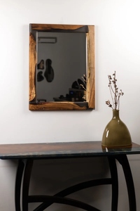 Miroir mural en bois et résine de grande qualité à prix raisonnable pour la décoration intérieure contemporaine - Product Image 2