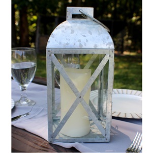 Linterna de vela galvanizada superventas con acabado plateado para el hogar y la boda, Decoración de mesa, farolillos de vela colgantes - Product Image 6