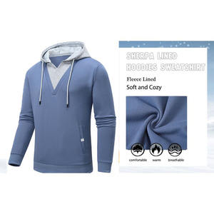 Sweat à capuche décontracté pour homme Speedy Industry, 100 % coton, manches longues, poche kangourou, design color block, broderie technique, hiver - Product Image 5