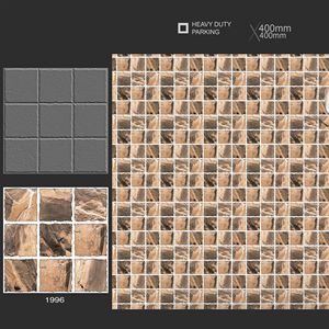 กระเบื้องเซรามิกปูพื้นแบบกันลื่น ขนาด 400x400 มม. ดีไซน์ทันสมัย แข็งแรง ทนทาน หนา 12 มม. สำหรับลานจอดรถ ซูเปอร์มาร์เก็ต และทางเดินกลางแจ้ง - Product Image 4