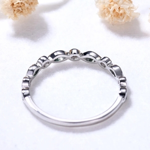 แหวนอัญมณีมอสสีทองแท้ดีไซน์ใหม่หรูหราพร้อมแหวนเพชรแท้ - Product Image 4