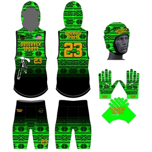 Maillot de football américain 7V7 respirant, couleur personnalisée, uniforme de flag football, sublimation vibrante, séchage rapide, protection UV - Product Image 1
