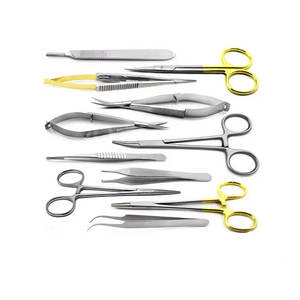 Ensemble d'instruments chirurgicaux de microchirurgie professionnel le plus vendu en acier inoxydable 11 pièces ensemble d'outils de Micro chirurgie Instrument chirurgical - Product Image 1