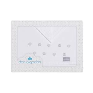 ชุดเครื่องนอนเด็กอ่อน/เปลเด็ก 3 ชิ้น ผลิตจากผ้าฝ้าย 100% เป็นมิตรกับสิ่งแวดล้อม ลายเรียบง่าย รุ่น Zoe สำหรับใช้ในบ้าน - Product Image 1