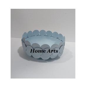 Bol à servir en chocolat au design classique, fait à la main en fer, couleur bleue, pour servir des bonbons, pour hôtel, restaurant - Product Image 1