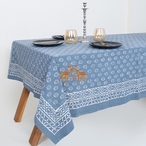 Nueva Colección Dabu, Fabricante Indio, Venta al por Mayor, Mantel de Algodón 100% Suave, Estampado Floral a Mano - Product Image 5