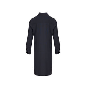 <b>Ladies</b> Formal Black <b>Tunic</b> <b>Dress</b> with Ruffles Button Details and Embroidery - Product Image 3
