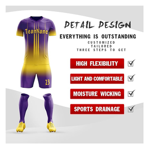 Nuevas camisetas de fútbol de estilo superior Unisex conjuntos de uniformes de fútbol de secado rápido logotipo personalizado totalmente sublimación impresa - Product Image 2
