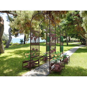 Ensemble de mobilier de jardin Pergola en aluminium enduit de poudre avec arche de jardin - Product Image 5
