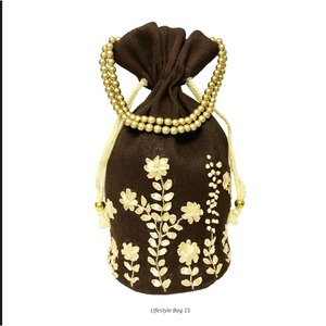 2026 New Eco Friendly Jute Fabric Made Batua <b>Bag</b> for Women with Hand Stitch Design - Product Image 1
