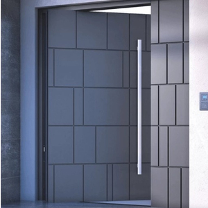 Puerta Pivotante de Entrada Turca ELEGANTE Y MODERNA de Madera Maciza/Madera/Acero/Vidrio con Apertura Manual y Acabado de Superficie - Product Image 2