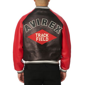 แจ็กเก็ตหนัง Avirex สำหรับผู้ชายเสื้อแจ็คเก็ตหนังน้ำหนักเบาดีไซน์ใหม่ออกแบบได้ตามต้องการ - Product Image 4