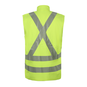 <span class=keywords><strong>Chaleco</strong></span> de Trabajo Reflectante de <span class=keywords><strong>Alta</strong></span> <span class=keywords><strong>Visibilidad</strong></span>, Antiestático y Resistente a las Llamas, de Modacrílico, para la Industria de la Energía, la Construcción y las Utilidades - Product Image 2