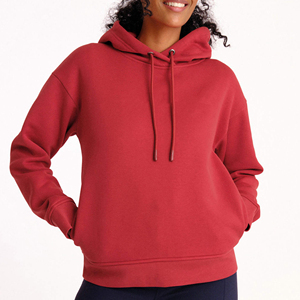 Sudadera con Capucha Larga Informal de Invierno de Secado Rápido para Mujer con Estampado Frontal Personalizado 100% Algodón Felpa - Product Image 1