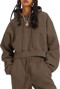 High Quality Custom Women Street Wear Hoodie and <b>Sweatpants</b> <b>Set</b> with Embroidered Logo Two Piece <b>Set</b> - Product Image 4
