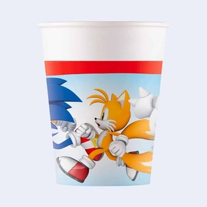 Vasos de Papel Sonic de 200 ml, Vajilla para Fiestas, Paquete de 6 Piezas - Product Image 1