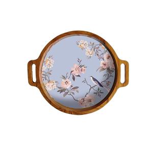 Vente flash - Plateau de service en cannage personnalisable, forme carrée, imprimé fleur de lotus, pour cuisine et restaurant, haute qualité - Product Image 3