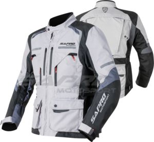 Sapro Motorsport Men's Full Sleeve <b>Motorcycle</b> <b>Jacket</b> Windproof All Seasons Racing Wear Gray Black Red - Product Image 4