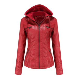 Fashion Wear Hooded Women's Jackets Genuine Leather Women Jackets And <b>Coats</b> With Custom Color And Tags Racings Jackets - Product Image 1