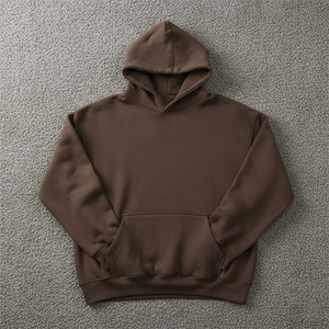 Sweat-shirts pour hommes de haute qualité 100% coton, vêtements décontractés d'hiver, surdimensionnés, de qualité supérieure, en molleton épais, pull à capuche brodé, uni, teint - Product Image 5