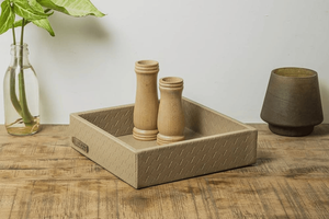 Excellent cadeau Accessoires de bureau en cuir faits à la main Papeterie en cuir de bureau Bac à papier de bureau en cuir collé personnalisé - Product Image 6