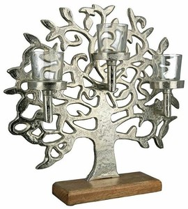 Christmas Tree Aluminium Casting Home Decor Christmas Decoration Candle <b>Tealight</b> Holder Table Top - Product Image 2