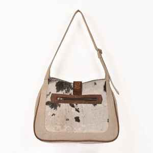 Bolso de mano de piel de vaca auténtica para mujer a la moda, bolso de mano hecho a mano de piel auténtica occidental con cierre de cremallera - Product Image 4